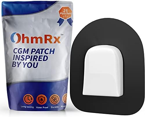 Ohmrx omnipod 5 טלאי דבק ואביזרים - 25 חבילות שחור | תואם ל- Dash, Classic ו- 5 Pods | אטום מים והיפואלרגני